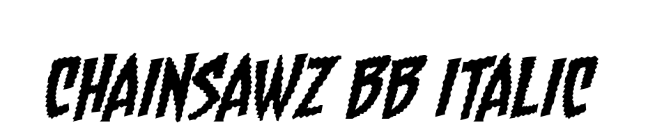 Chainsawz BB Italic cкачати шрифт безкоштовно